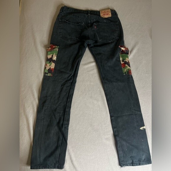 Vintage Levis 501 Cargo Double XX Straight Button Fly Jeans Mens Sz 33 x 33 - Picture 2 of 16